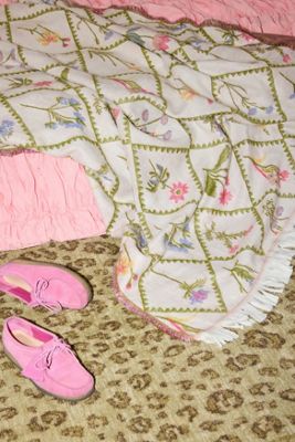Vintage Wildflower Throw Blanket