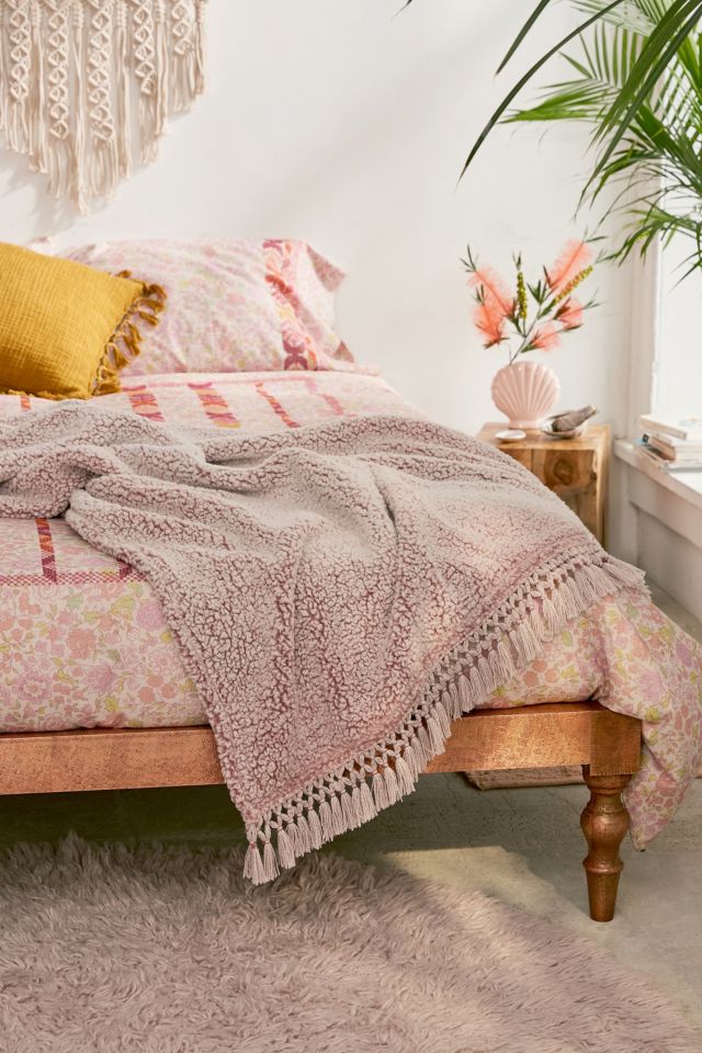 Amped Fleece Pink Marl Throw Blanket