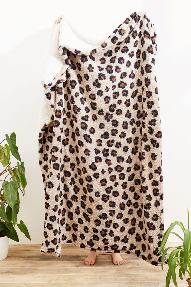 Leopard Sherpa Throw Blanket #2