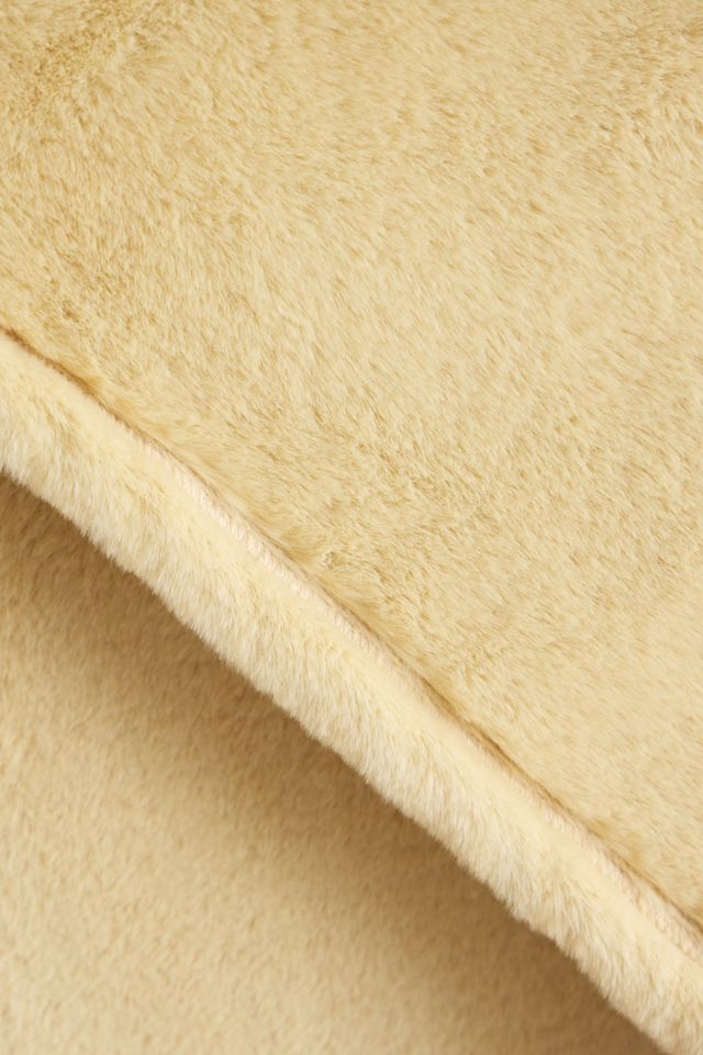 Ecru Faux Fur Throw Blanket #3
