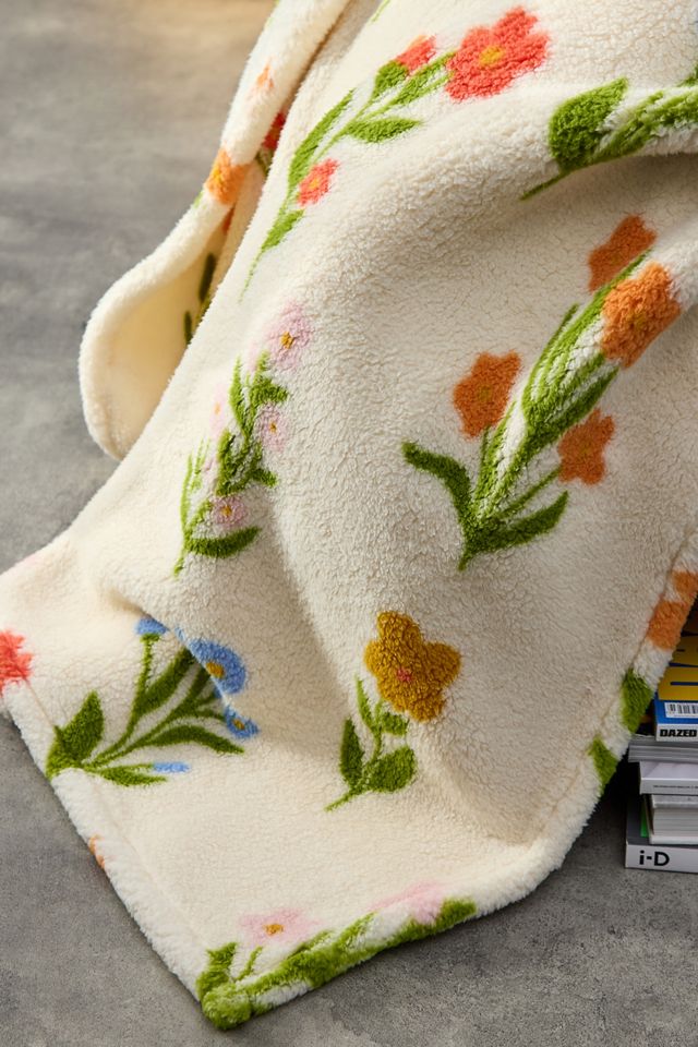 Wildblumen Fleece Decke #1