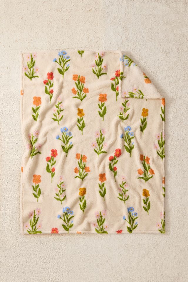 Wildblumen Fleece Decke #2