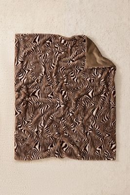 Animal Print Faux Fur Throw