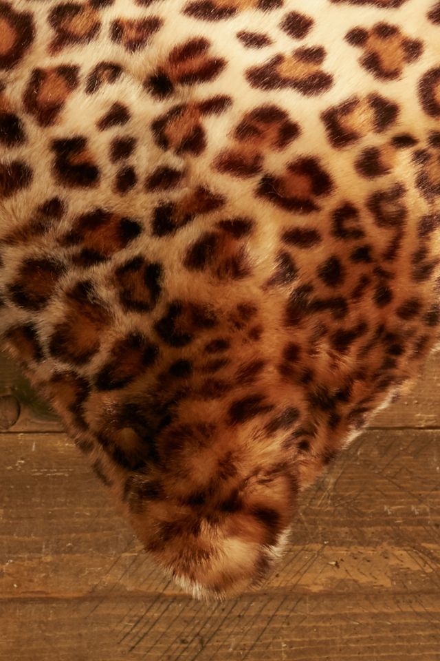 Faux Fur Leopard Throw Cushion #2