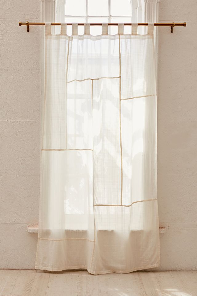 White Chloe Patch Curtain #1