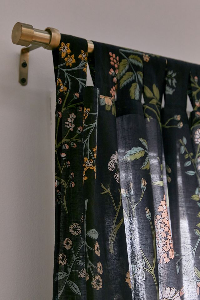Black Myla Floral Curtain #3