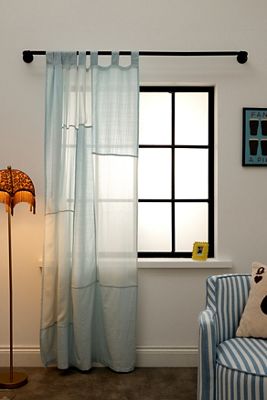 Rideau Chloe Patch Bleu Ciel