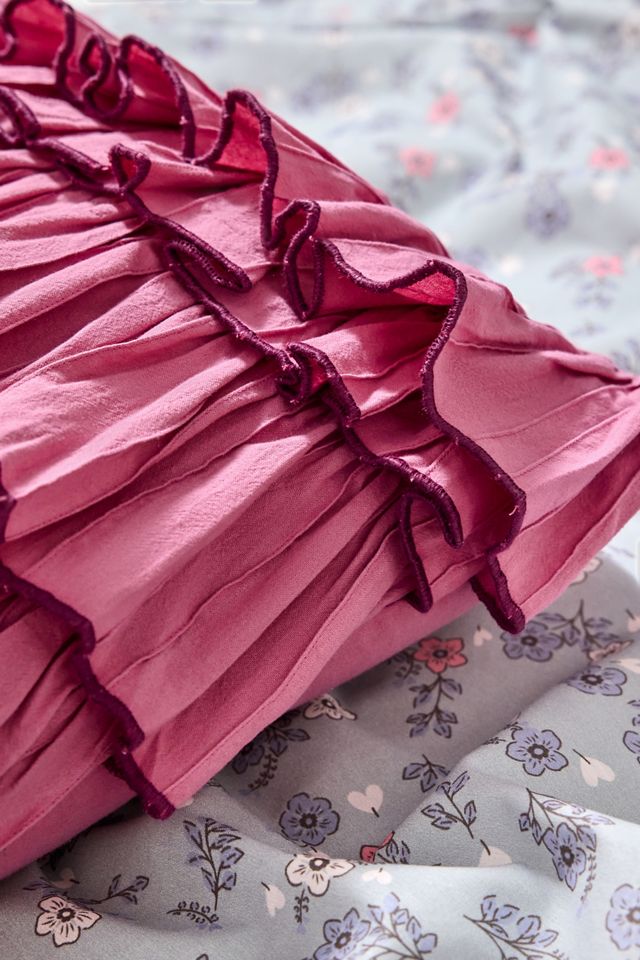 Raspberry Ruffle Cushion #1
