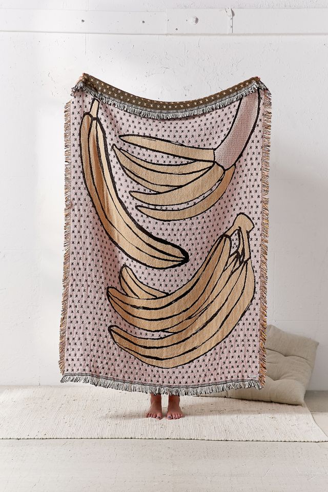 Calhoun & Co. - Bananas! Jeté de lit en jacquard #1