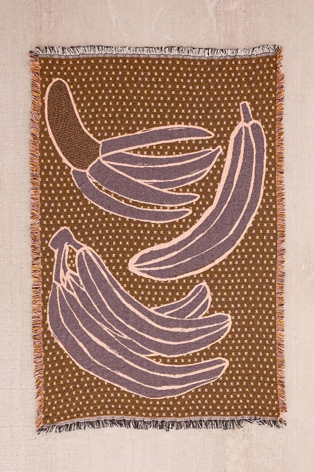 Calhoun & Co. - Bananas! Jeté de lit en jacquard #2