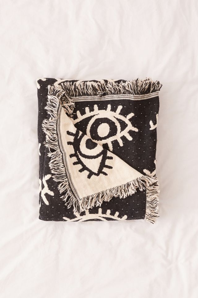 Calhoun & Co. x UO Allover Eyes Woven Throw Blanket #1