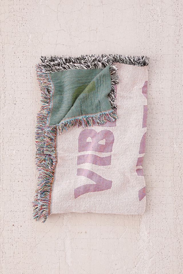Good Vibes Woven Throw Blanket #1