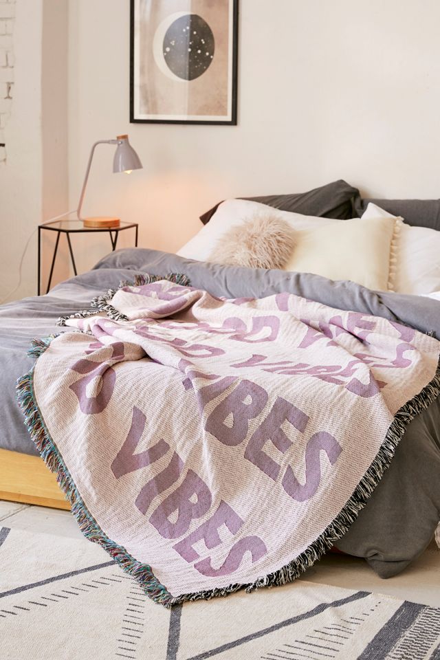 Good Vibes Woven Throw Blanket #2