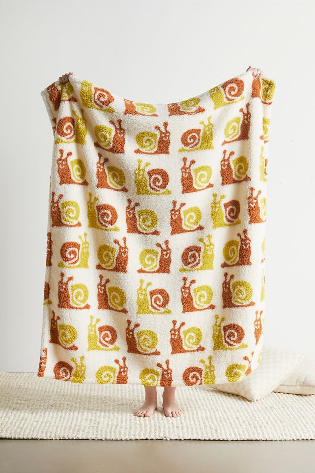 Snail Printed Sherpa Blanket