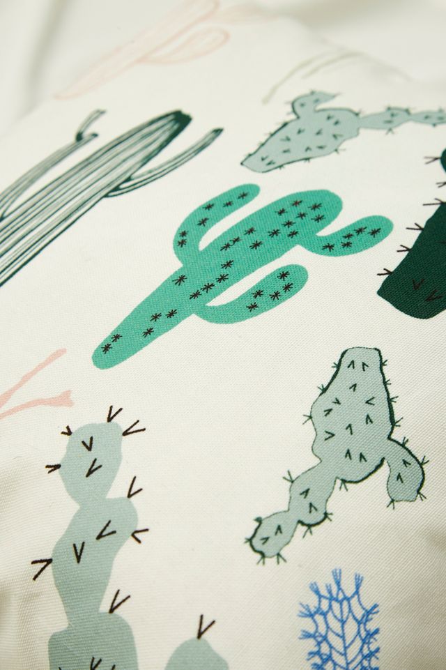 Cactus Sketch Throw Cushion #1