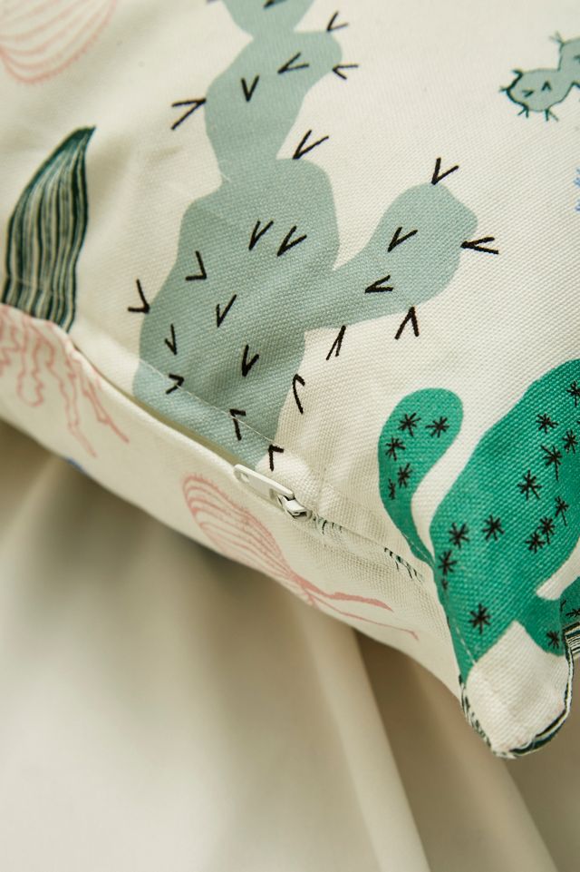 Cactus Sketch Throw Cushion #2