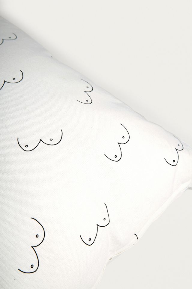 Boob Print White Cushion #1