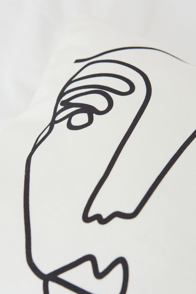 Sketched Face Cushion #3