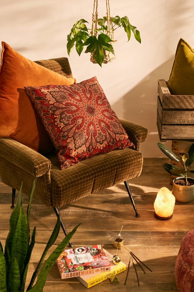 'Blue Paisley' Hand Printed Cotton Cushion Set Of Two main image 1