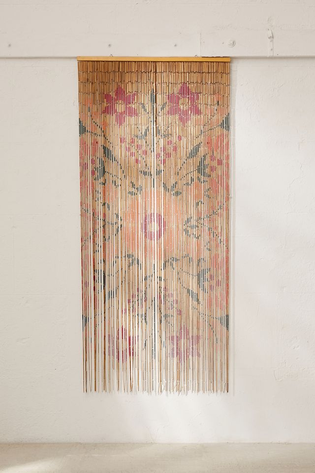 Rosa Floral Bamboo Beaded Curtain #1