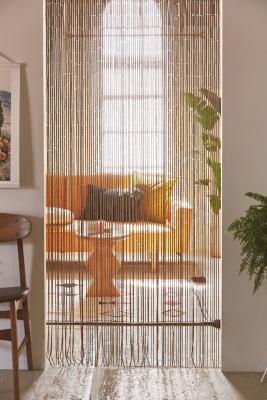Bamboo Beaded Curtain - Beige ALL at Urban Outfitters