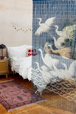 Rideau en bambou Cranes