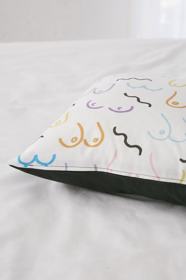 Multi-Colour Boob Print Throw Cushion #2