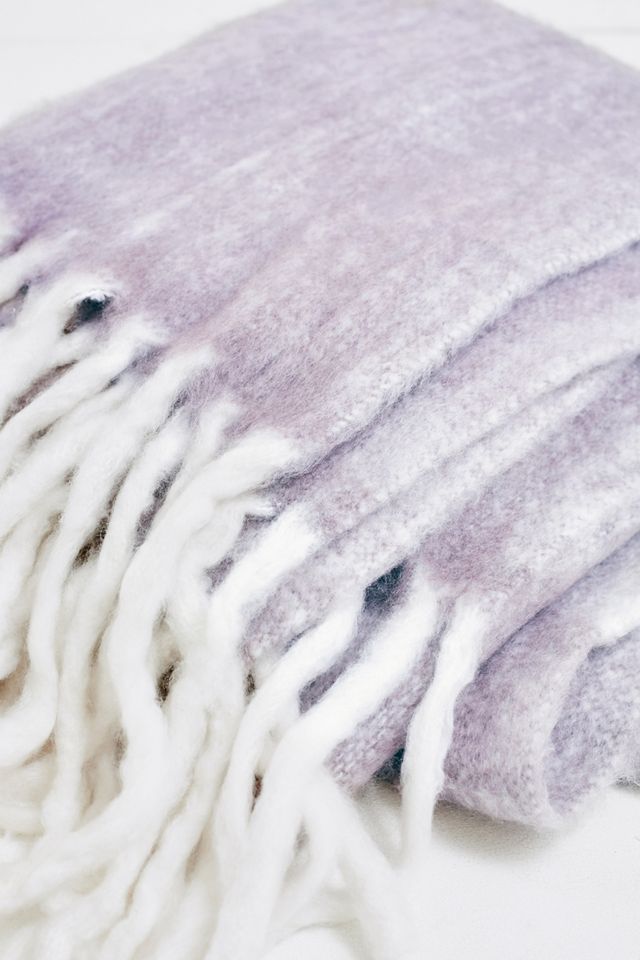 Cosy Lilac Throw Blanket #1