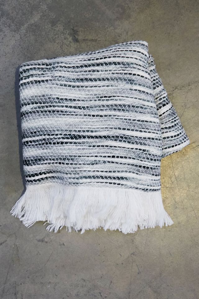 Reversible Grey Throw Blanket #3