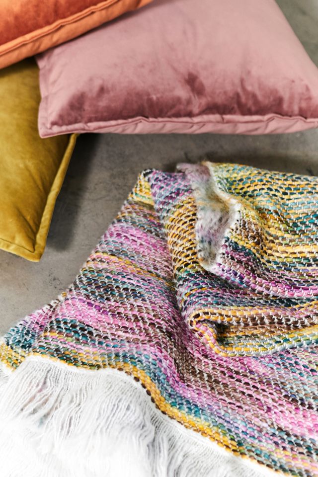 Reversible Multicolour Throw Blanket | Urban Outfitters UK