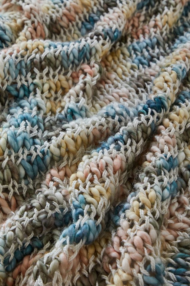 Pastel Space-Dye Knit Blanket  #3