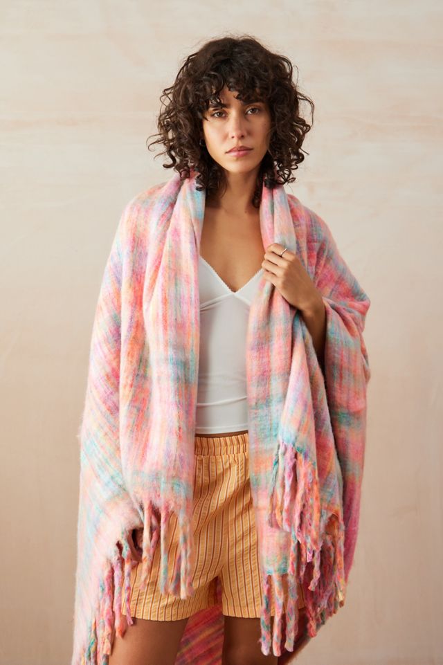 Rainbow Space-Dye Knit Throw #1