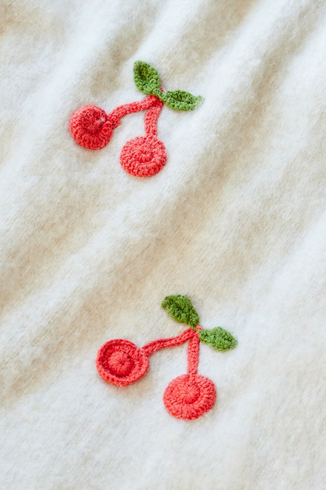 Cherry Embellished Cosy Blanket #3