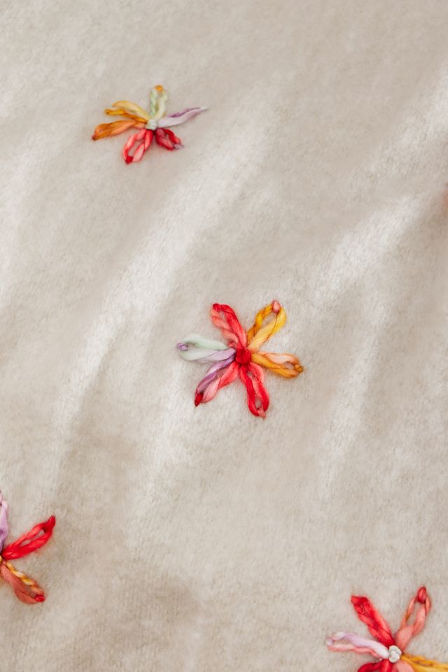 Couverture Douillette Ornée de Fleurs #3