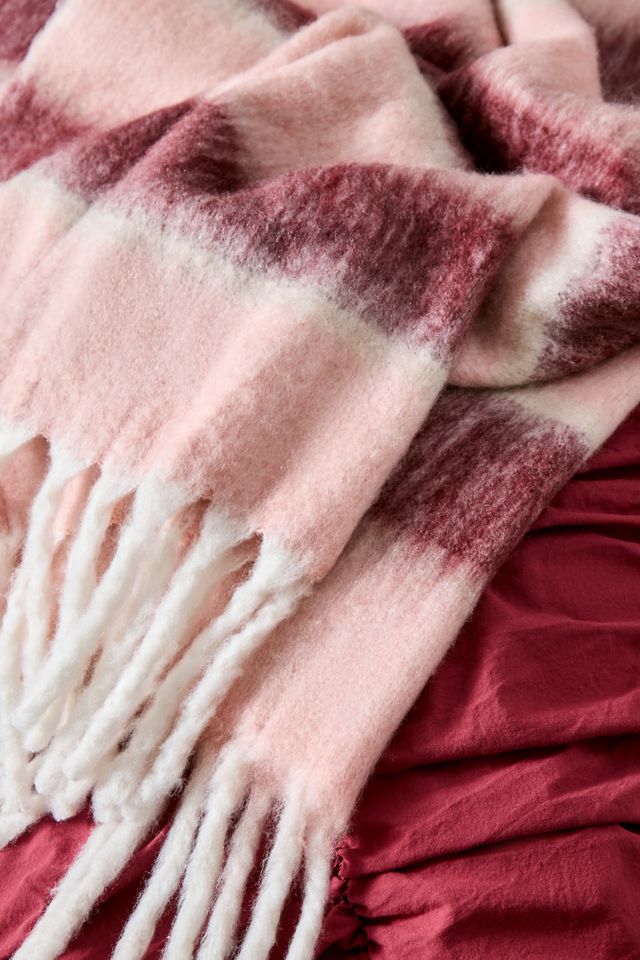 Plaid Douillet à Rayures Roses #1