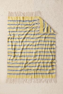 Yellow Striped Cosy Throw