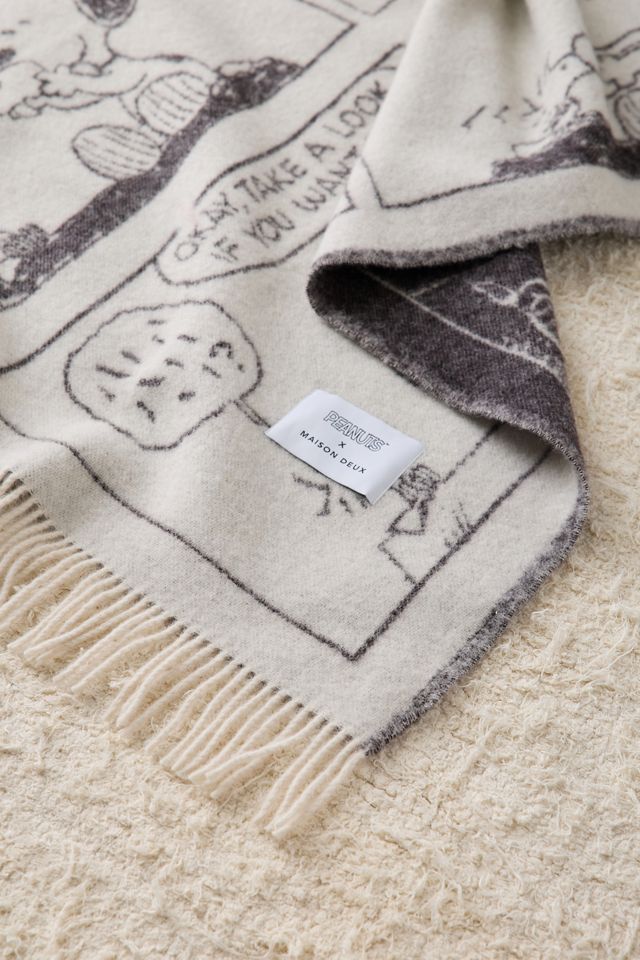 Maison Deux X Peanuts Snoopy Donut Comic Strip Wolldecke #3