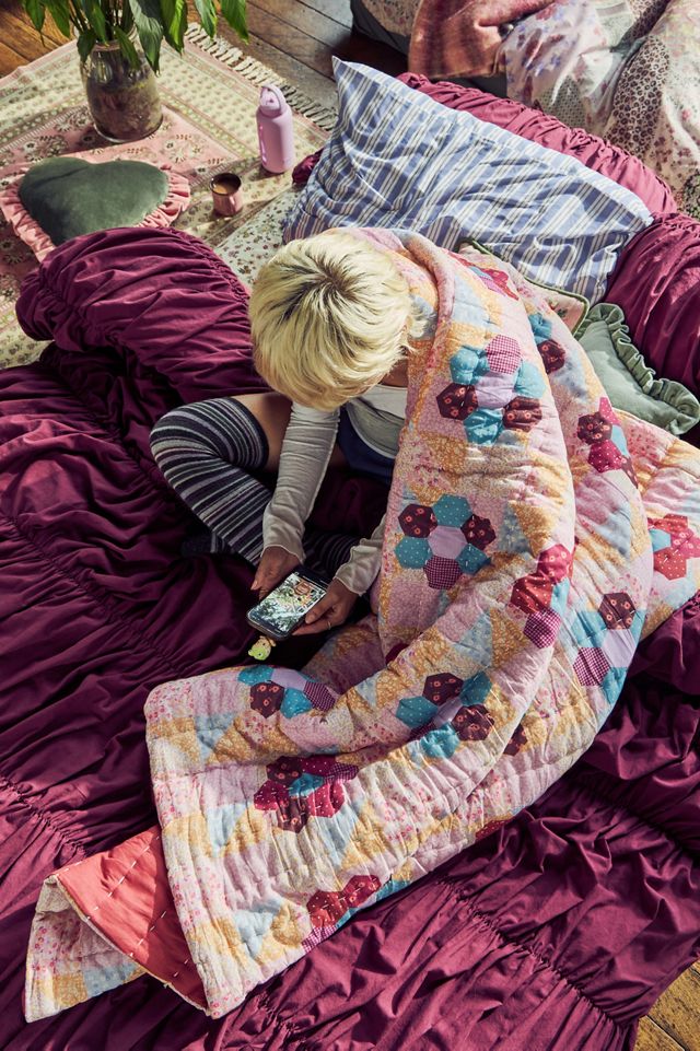 Flower Patch Quilted Throw #1