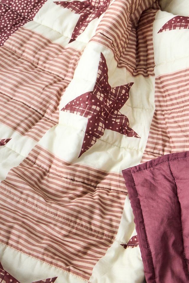Star Patchwork Quilted Throw #2