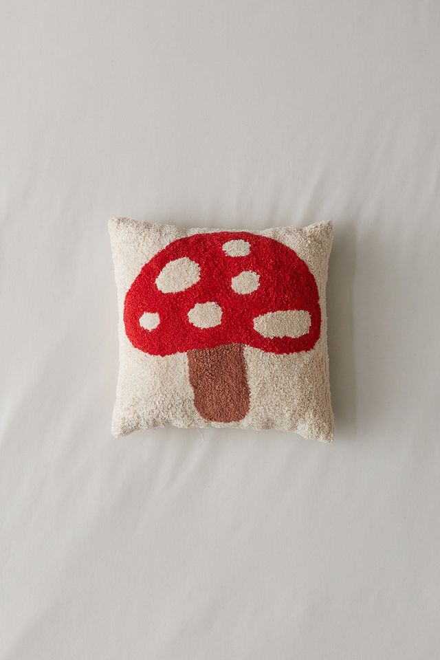 Mini Mushroom Tufted Square Cushion #1