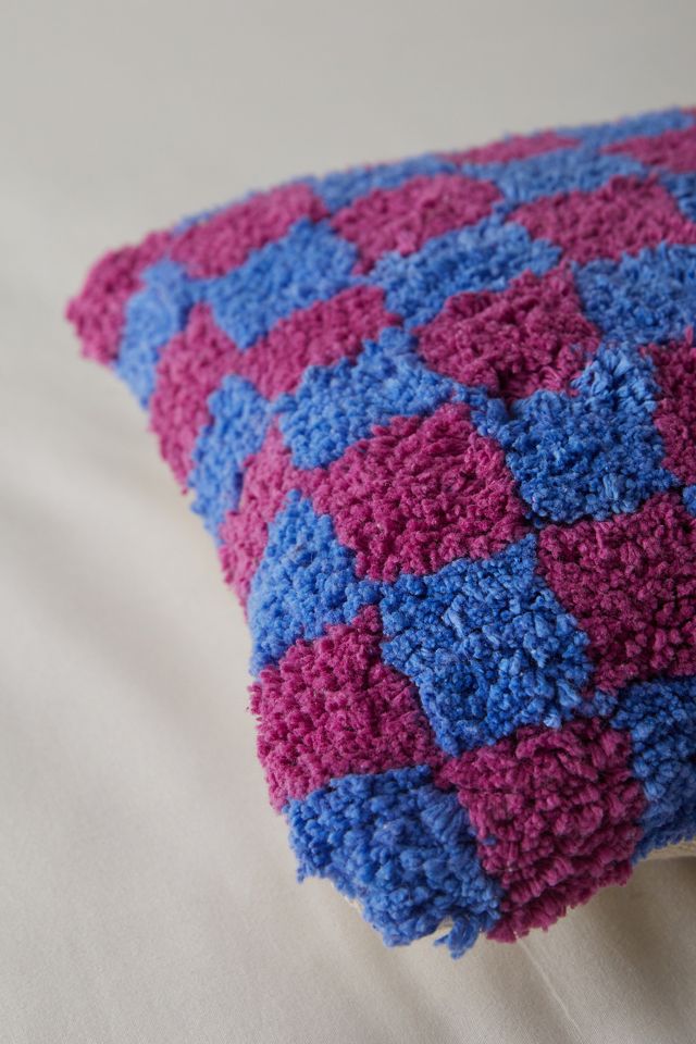 Mini Purple Checkerboard Tufted Cushion #2
