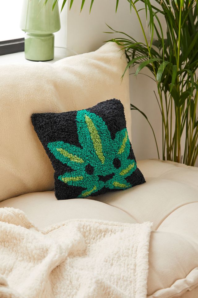 Mini Leaf Buddy Tufted Cushion Urban Outfitters UK