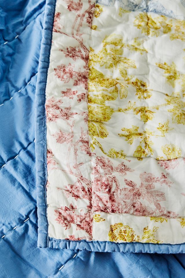 Gesteppte Patchworkdecke aus Toile #1