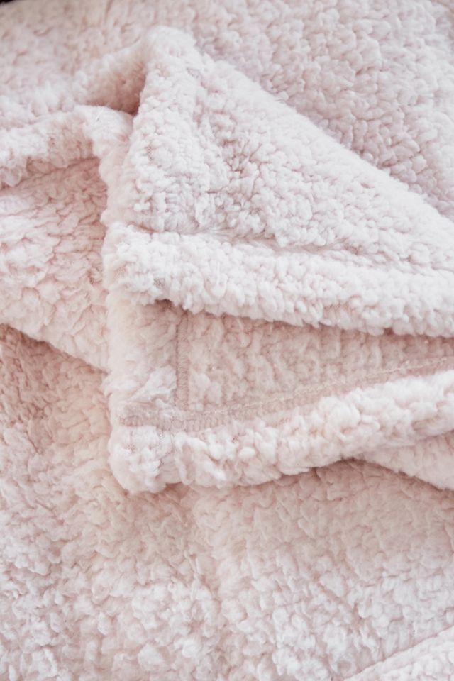 Jeté de lit en polaire rose #2