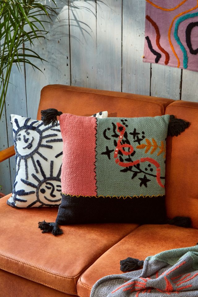 Patchwork Tufted Pillow | Urban Outfitters UK