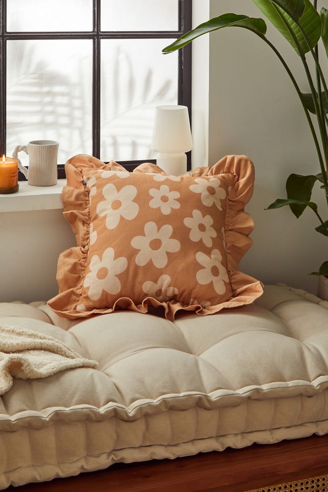 Ruffle Floral Cushion 