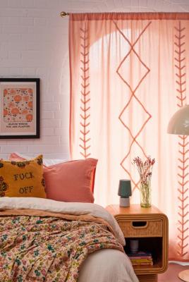 Hurley Pink Tufted Curtain