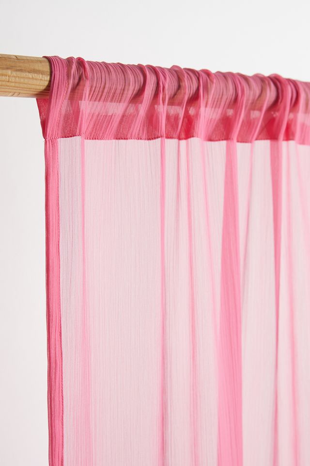 Rideau en mousseline rose #2