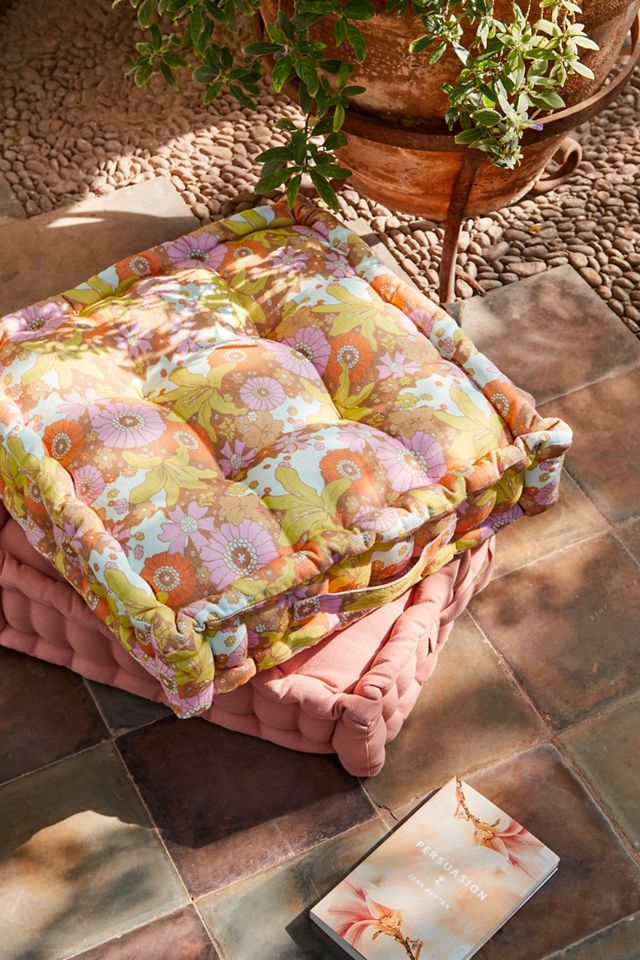 Ruthie Floral Print Floor Cushion Urban Outfitters UK