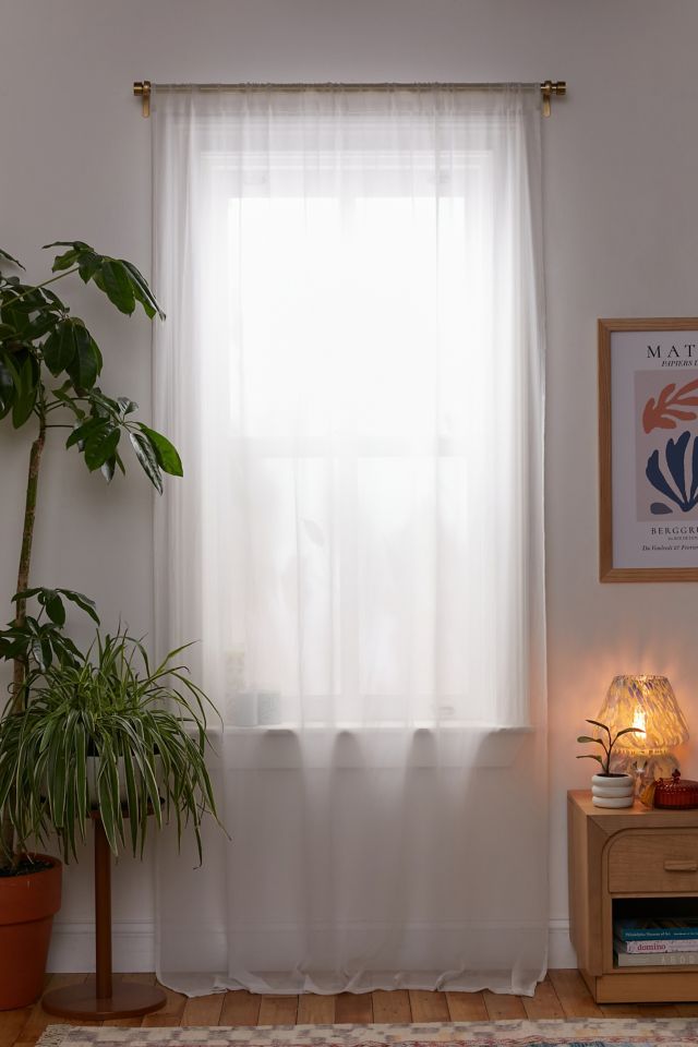 White Chiffon Curtain | Urban Outfitters UK